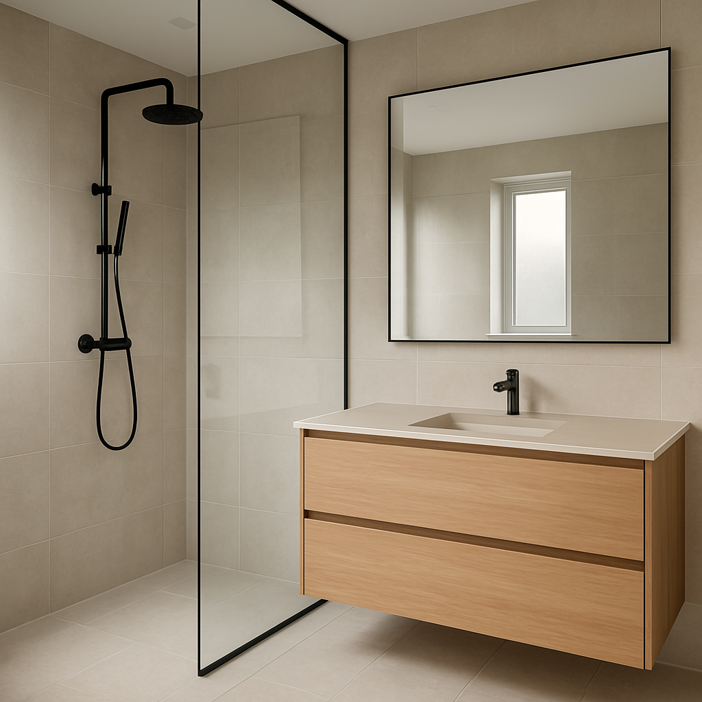 Wellness-Bad mit bodengleicher Dusche